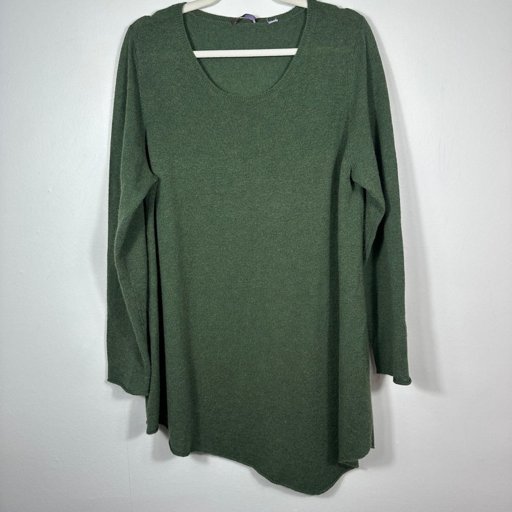 Cullen Cashmere Sweater Large Long Sleeve Top Asymmetrical Tunic